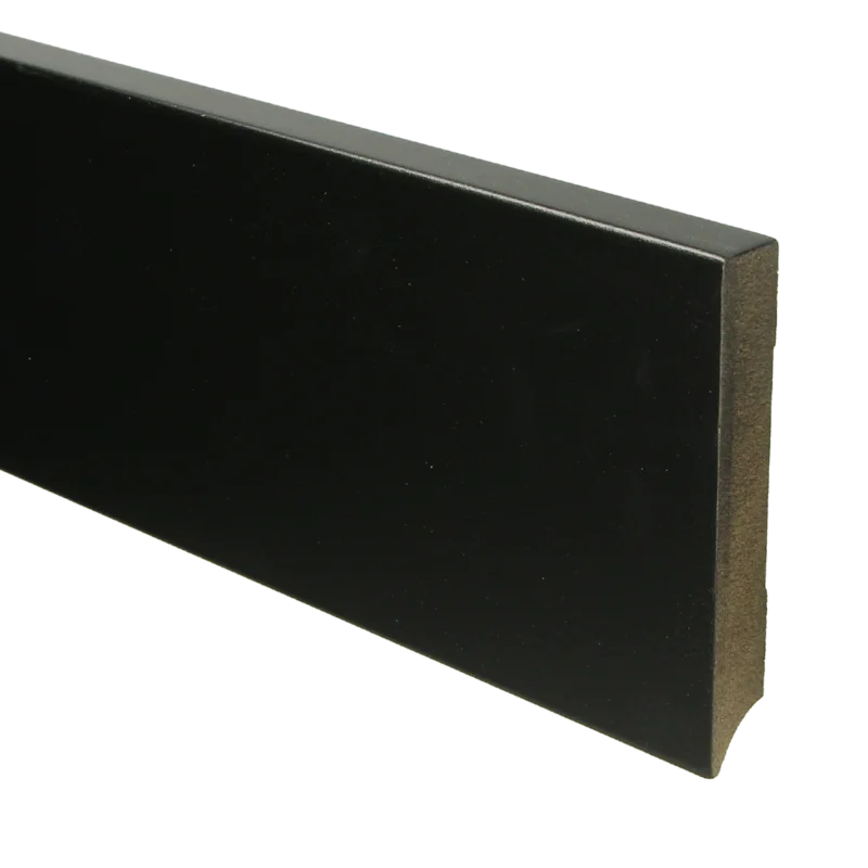 MDF Moderne Plint 120x18 RAL 9005 Zwart 15946 Laatste Kans